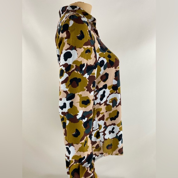 Beach Lunch Lounge Blouse, Long Sleeves, Women's Size S/P, Camouflage Pattern - Picture 4 of 12